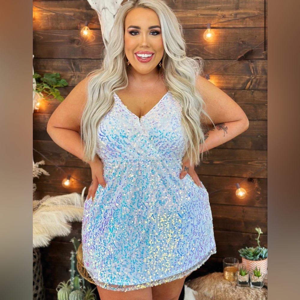 Southern fried Chics - MoonLight Sequin Ruffle Dress